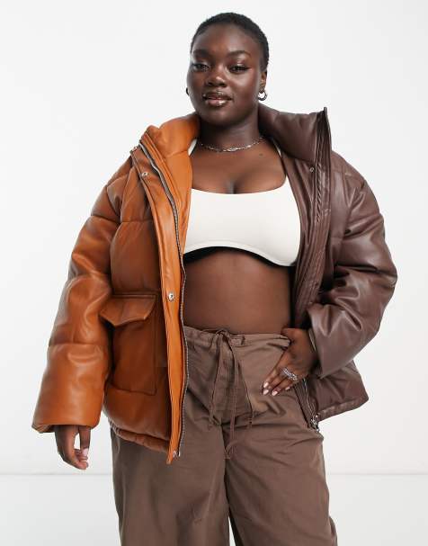 Plus size womens hot sale leather jackets sale