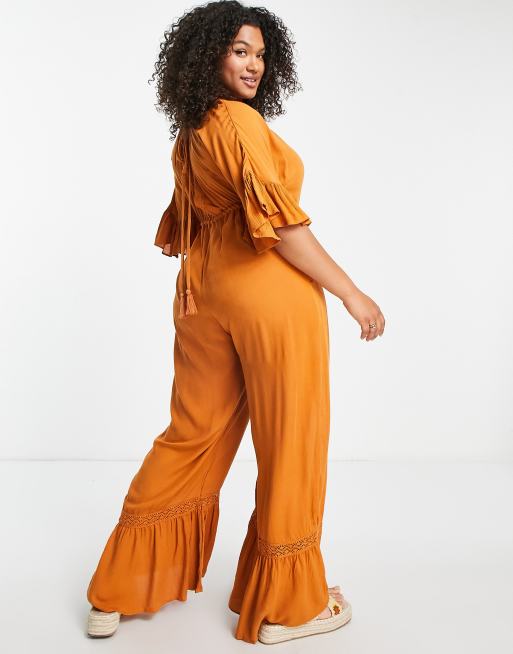 Lace store trim jumpsuit