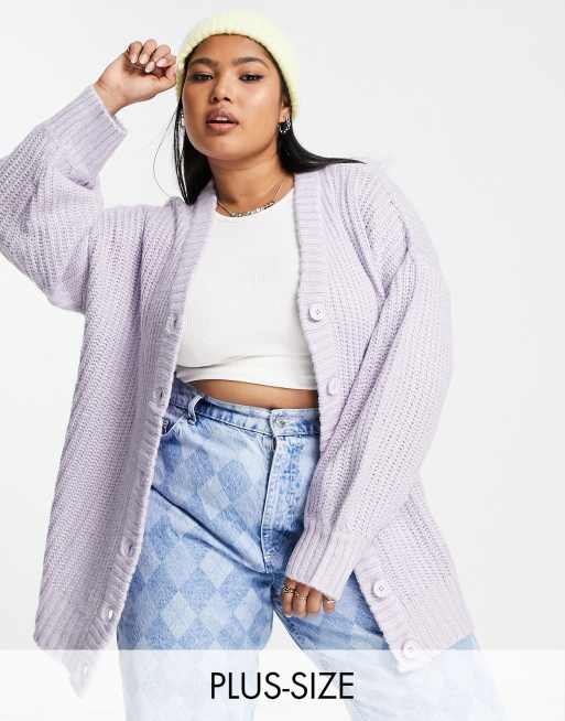 Purple cardigan sales plus size