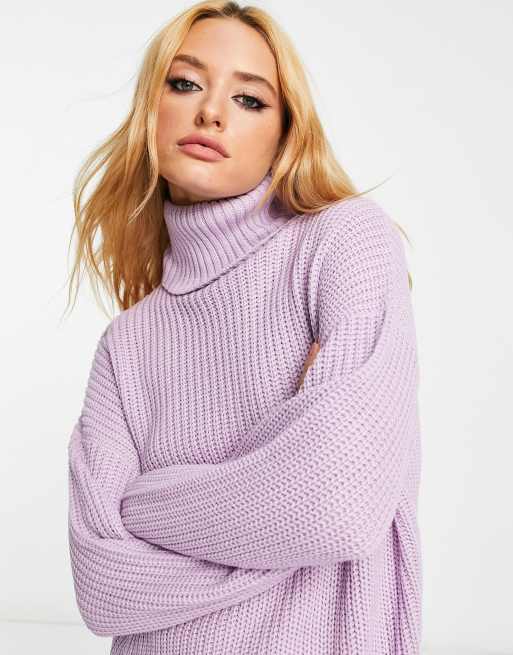 Lilac roll neck clearance jumper