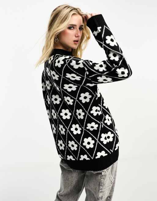 Flower hotsell print sweater