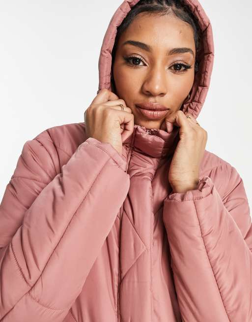 Violet Romance Tall Doudoune longue Rose sombre ASOS