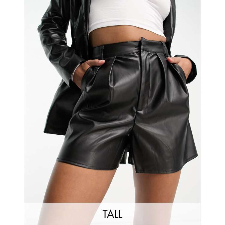 Tall sales leather shorts