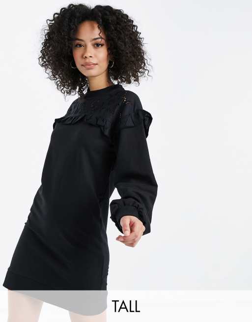 Violet Romance Tall – Pulloverkleid mit Rüschendetail