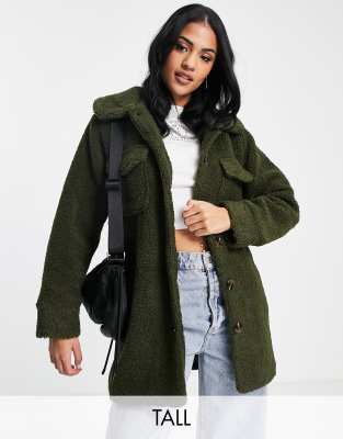 khaki teddy coat