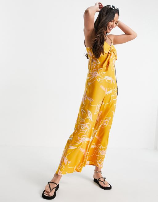 TIE FRONT CULOTTE JUMPSUIT