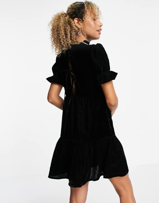 Velvet best sale tiered dress