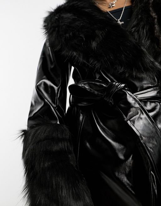 ADULT LV Denim Jacket w/ Detachable Faux-Fur Collar – Frankie's Runway