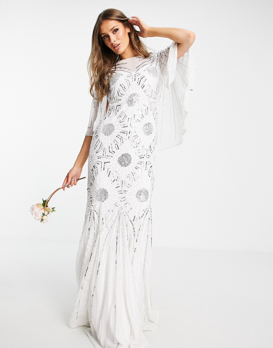 Virgos Lounge – Bridal – Verziertes Kimonokleid in Weiß