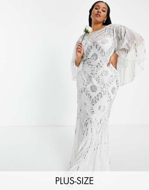 Virgos Lounge Curve embellshed kimono in white ASOS