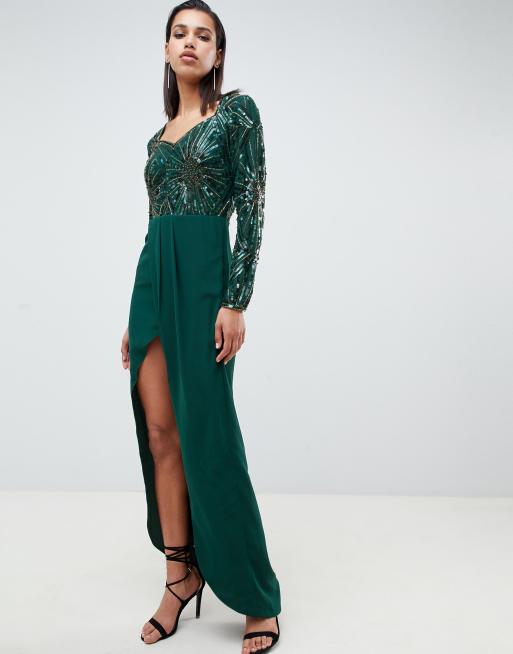 Virgos lounge emerald green hot sale dress