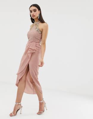 halter top midi dress