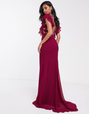 deep pink maxi dress