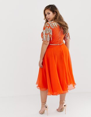 virgos lounge orange dress