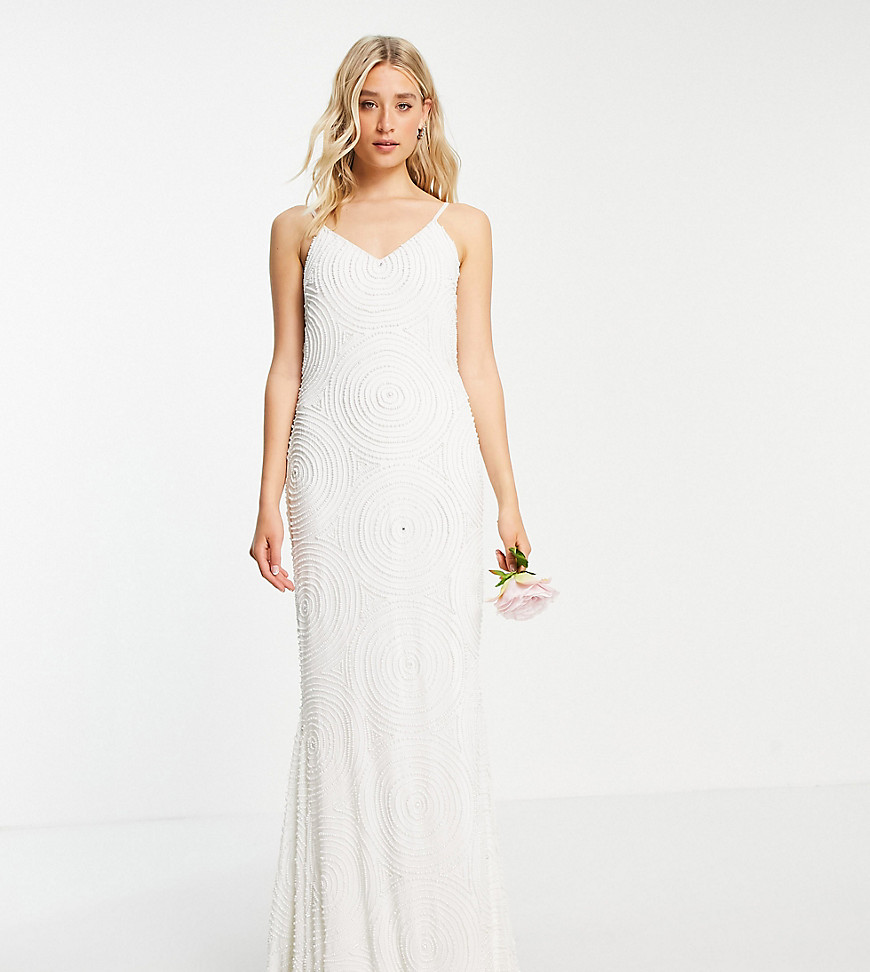 Virgos Lounge Tall – Bridal – Verziertes Camisole-Kleid in Weiß
