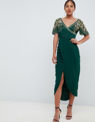 virgos lounge emerald green dress