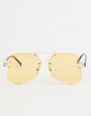 Visirsolbriller med gule glas fra 7x-Gennemsigtig