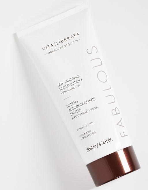 Formand selvbiografi Grøn Vita Liberata - Fabulous Selvbruner Tinted Lotion Dark med Marula 200 ml |  ASOS