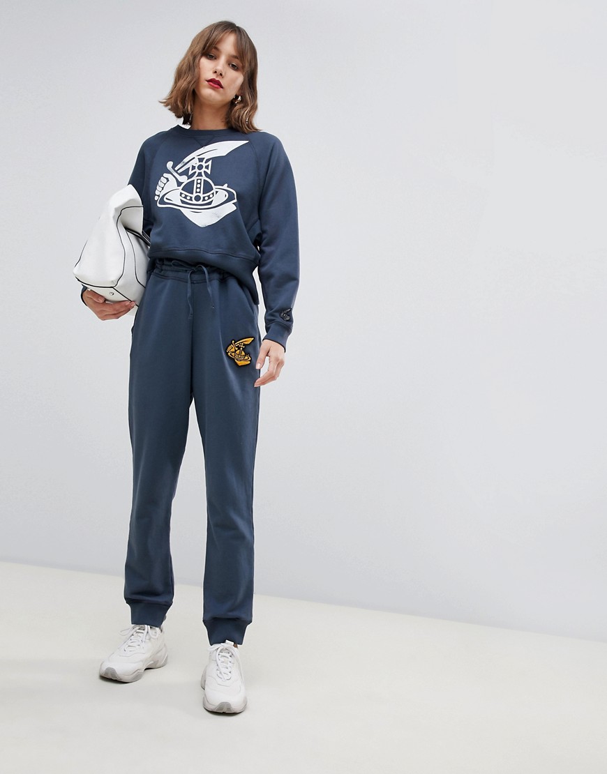 Vivienne Westwood Anglomania - Pantaloni sportivi con logo-Grigio