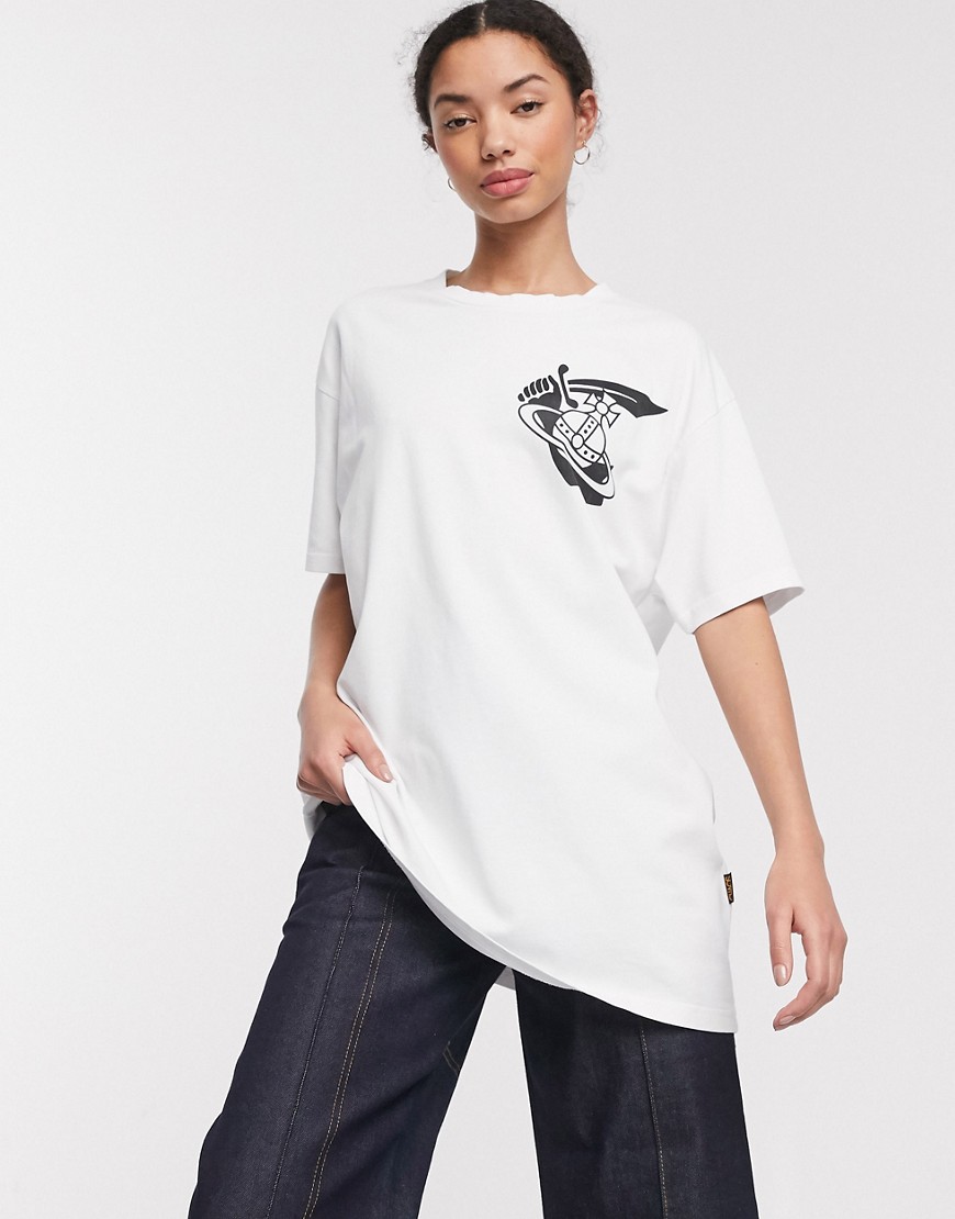 Vivienne Westwood - Anglomania - T-shirt med firkantet logo-Hvid