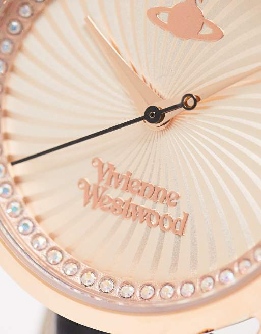 Vivienne Westwood - Bow - Montre avec breloque or - Noir/doré, 3 de 4