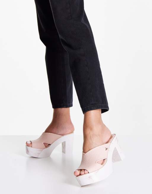 Vivienne Westwood by Melissa heeled mule orb sandals in light pink