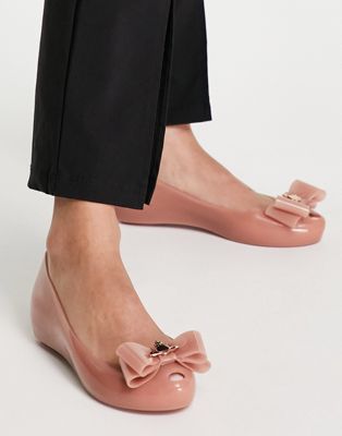 Vivienne Westwood for Melissa Ultragirl orb flat shoes in blush - ASOS Price Checker