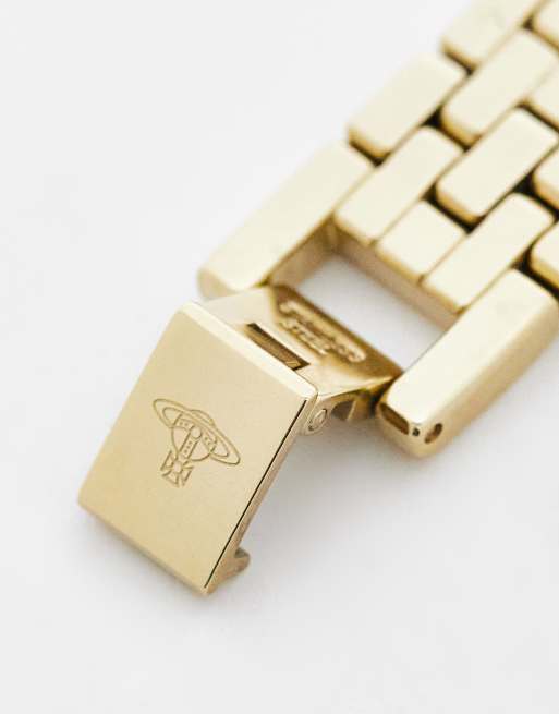 Vivienne Westwood Exhibitor watch with square dial in gold, 2 of 4