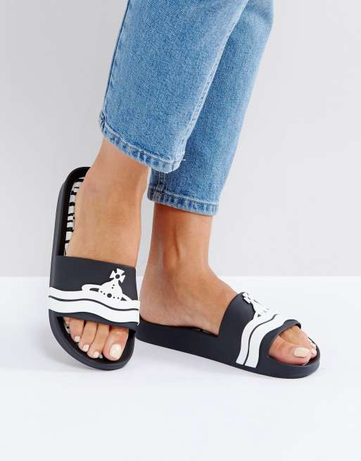 Vivienne Westwood For Melissa Black Beach Slides ASOS