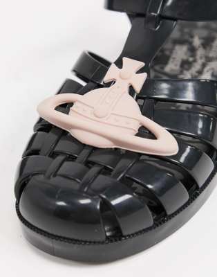 vivienne westwood black jelly shoes