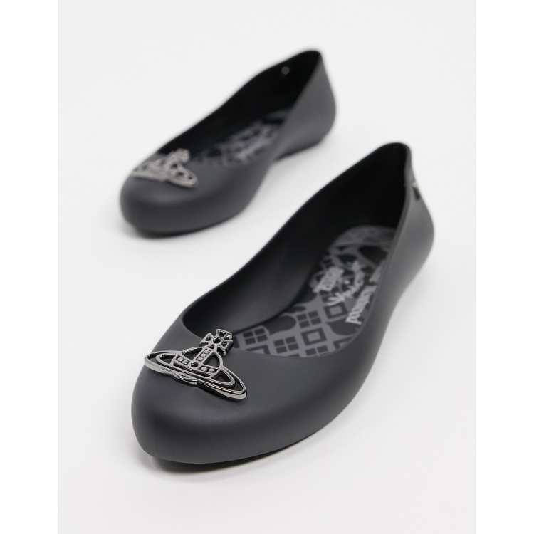 Vivienne Westwood for Melissa Orb flat shoes in black