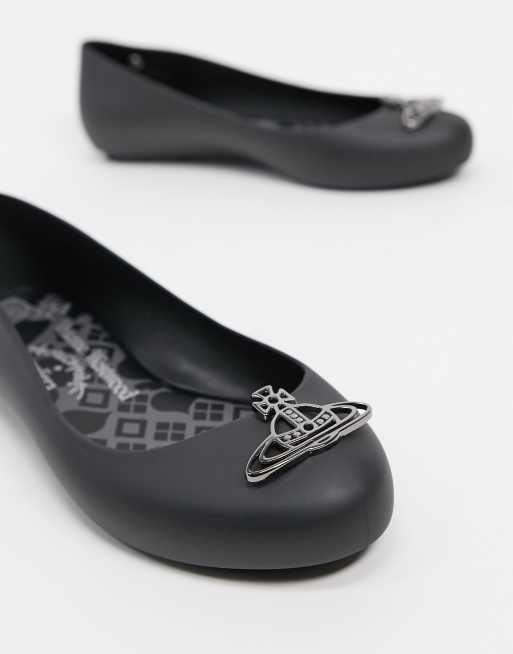 Vivienne Westwood for Melissa orb flat shoes in black