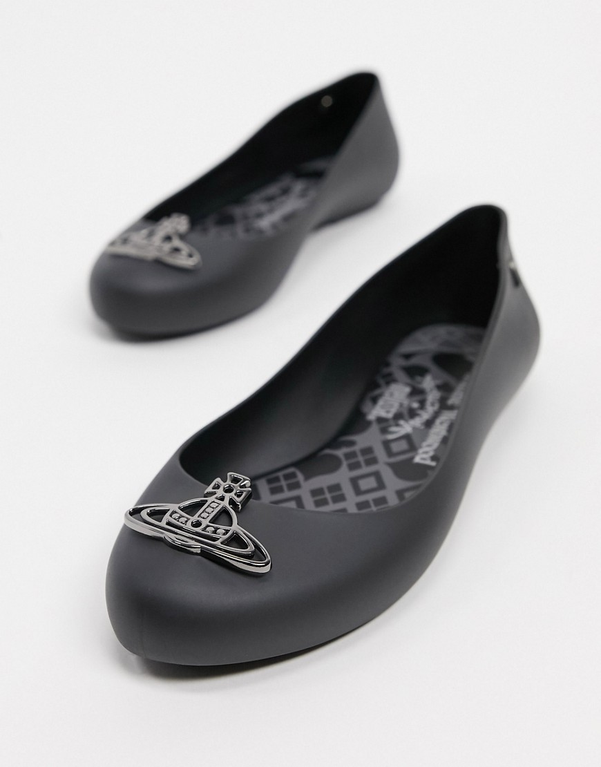 Vivienne Westwood for Melissa - Platte schoenen met hemellichaam in zwart