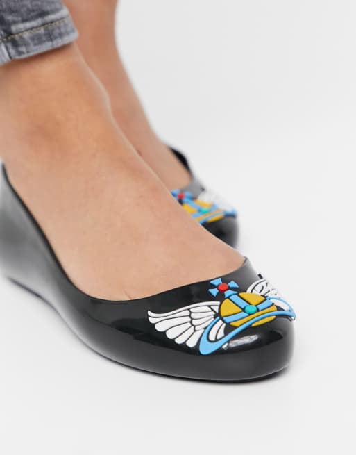 Vivienne westwood discount black flat shoes