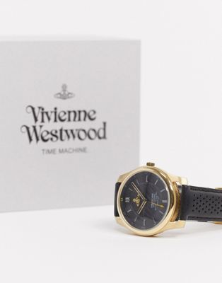 Vivienne Westwood - Holborn II - Leren herenhorloge VV185GDBK-Zwart