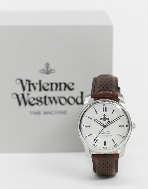 Vivienne Westwood Holborn II watch with brown strap