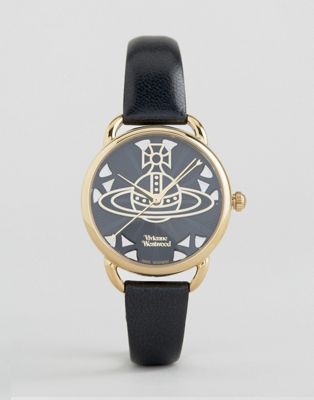 Vivienne Westwood Leadenhall Black Leather Watch VV163BKBK