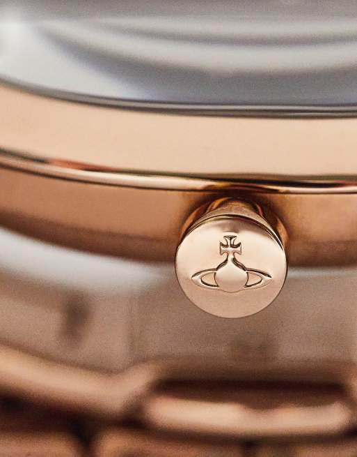 Vivienne Westwood Mayfair chunky watch in rose gold, 3 of 4