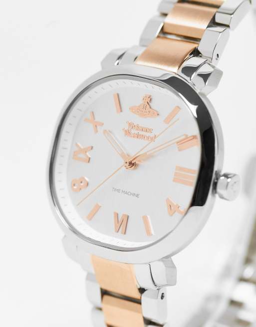 Vivienne Westwood – Mayfair – Silvrig och roséguldig klocka, 3 av 4