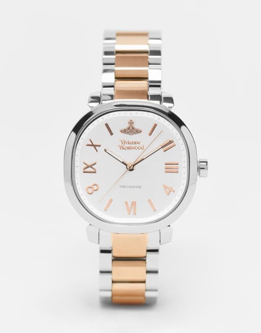 Vivienne Westwood Mayfair watch in silver and rose gold