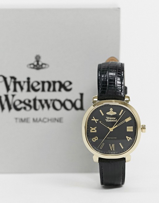 Vivienne Westwood Mayfair watch with black strap