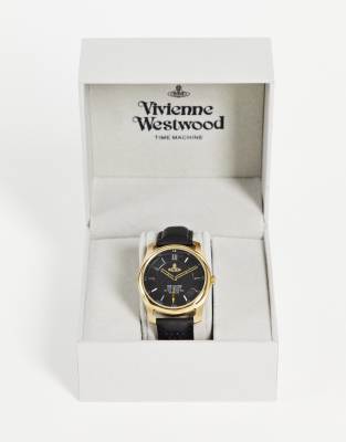 vivienne westwood black leather watch