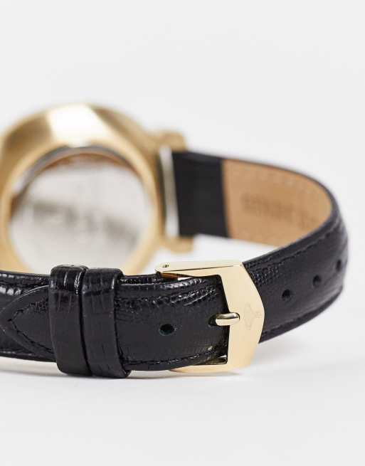 Vivienne Westwood - Orologio con quadrante squadrato nero e oro, 3 di 4