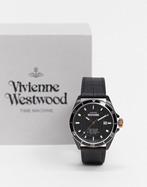 Vivienne Westwood Spitalfields watch with black strap