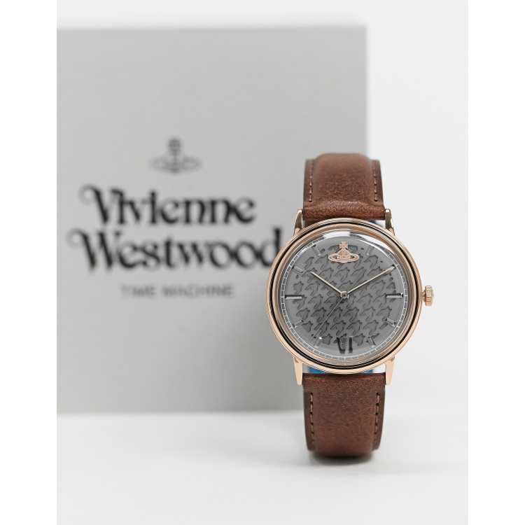 Vivienne Westwood Turnmill watch with brown strap