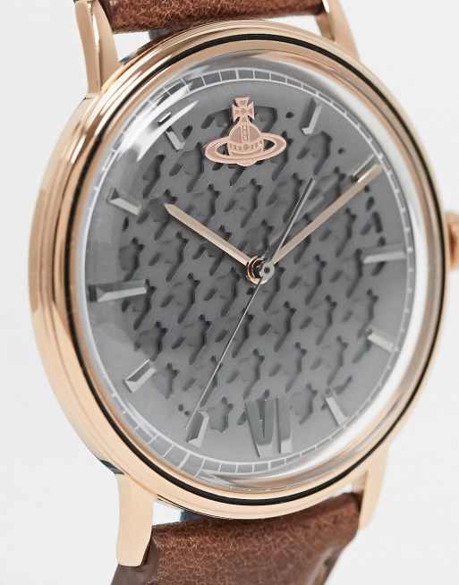 Vivienne Westwood Turnmill watch with brown strap