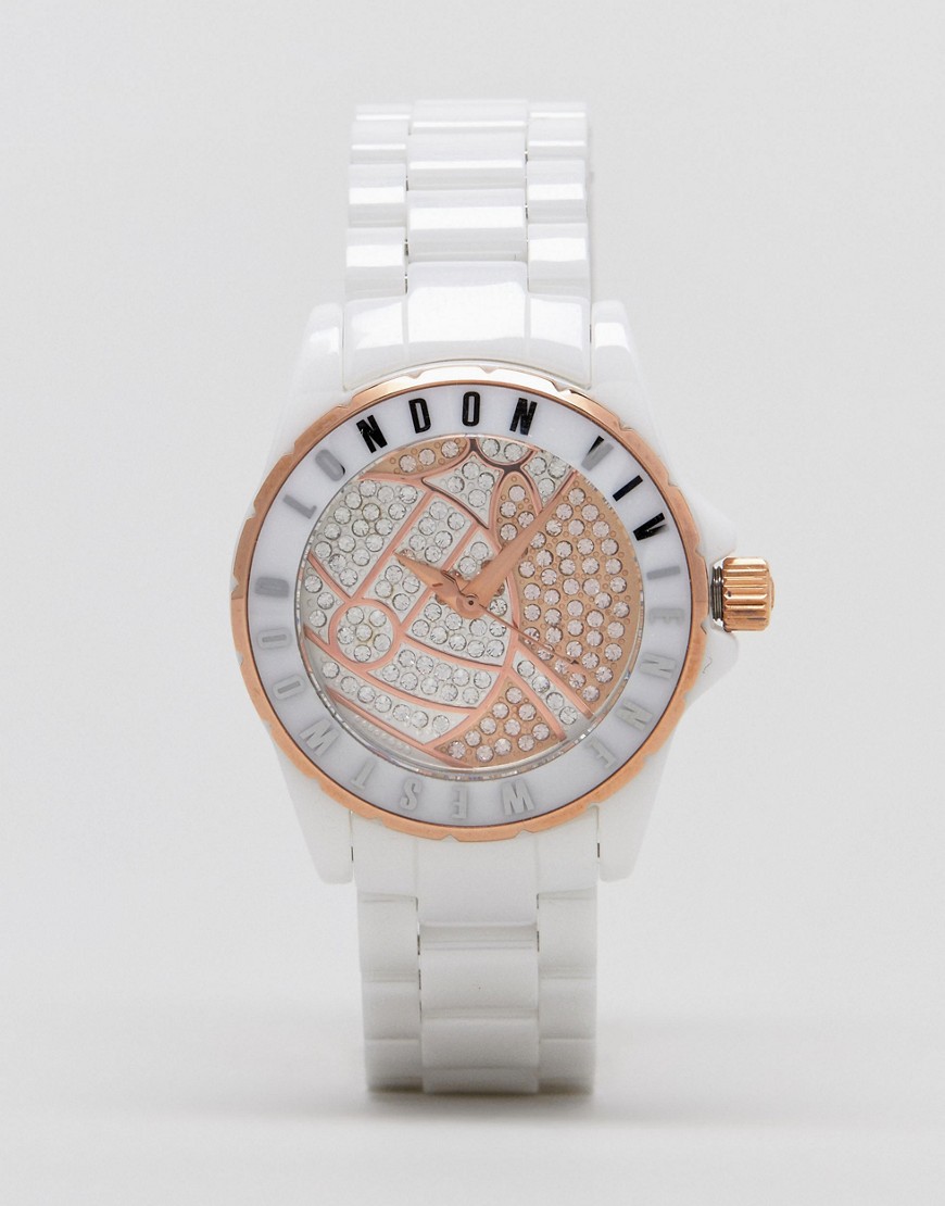 Vivienne Westwood VV088SRSWH Sloane Watch-White