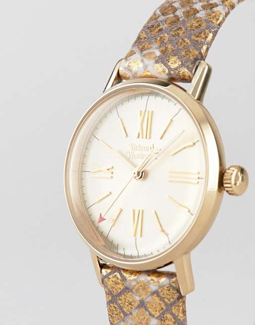 Vivienne westwood watch womens leather online strap