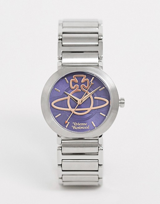 Vivienne Westwood VV222BLSL Clarkenwell bracelet watch in silver