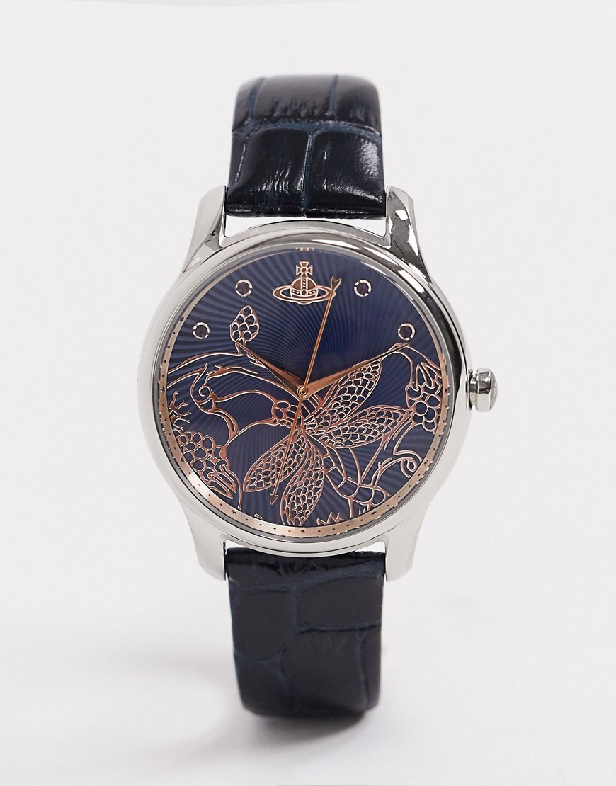 Vivienne Westwood womens Fitzrovia leather watch VV197NVNV-Navy